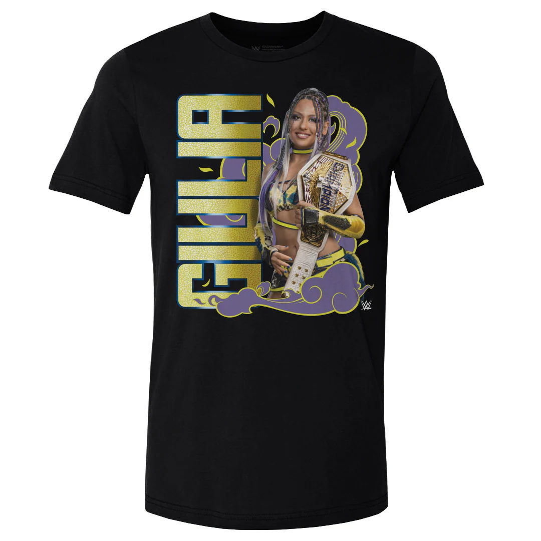 T-shirt Rockinstone Wwe Fans Black Giulia Smoke T-shirt Unisex Adults-s