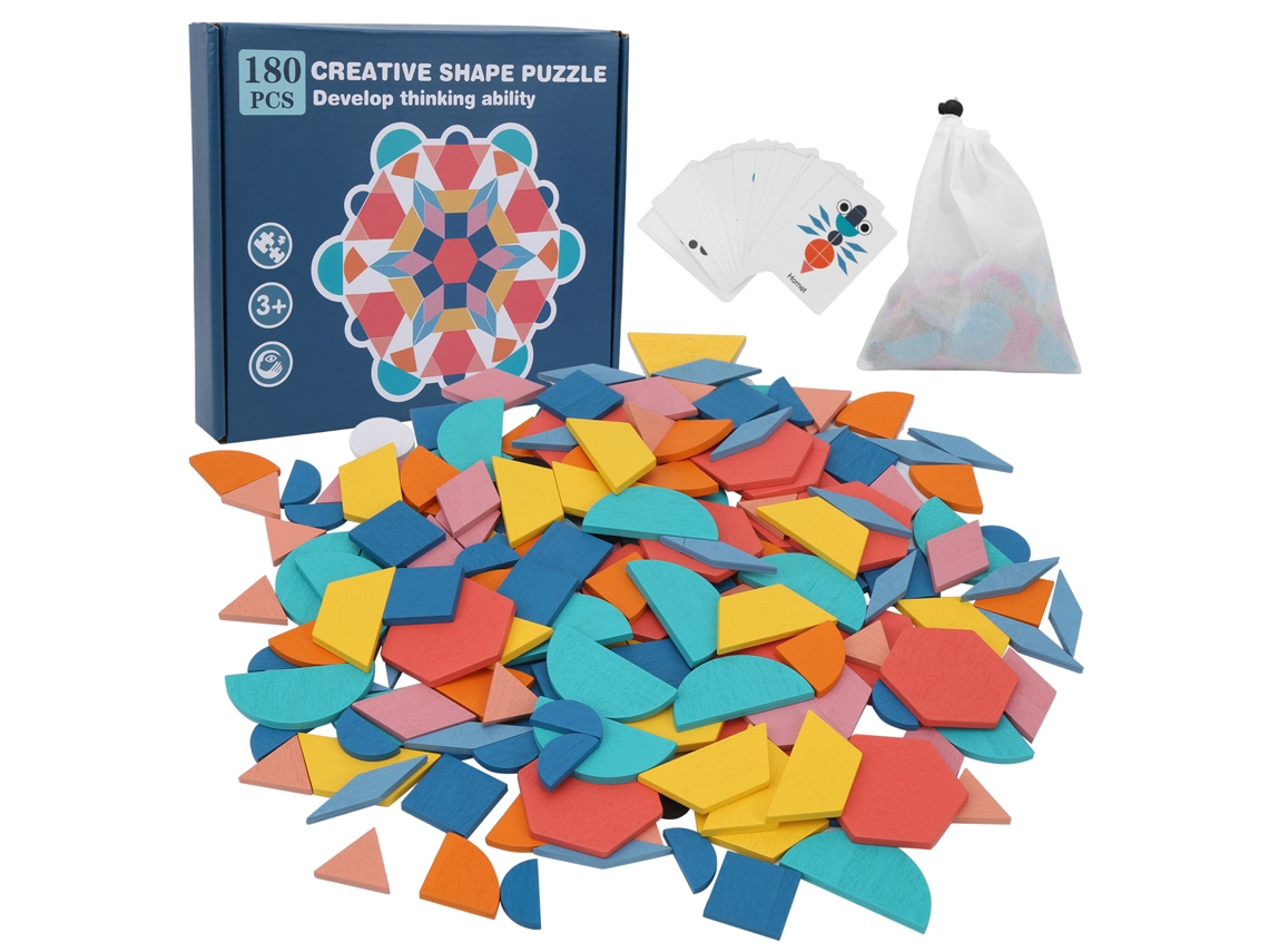 Ats conjunto de Blocos de Madeira com Figuras Geométricas Quebra cabeça Educatsivo Brinquedo de Quebra cabeça para Crianças