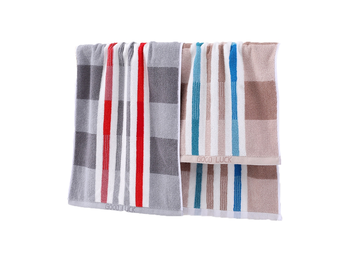 Conjunto de Toalha NEVEANCE Mão Listradas Macias Absorventes Algodão - 2pcs (34x72cm)