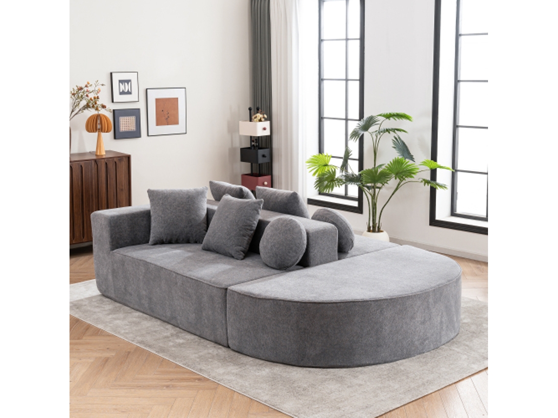 Sofá Modular Sem Ossos Totalmente Compacto,sofá Nuvem Segmentado para Sala de Estar Ou Quarto,tecido Chenille Confortável e Suave,sem Montagem BTFORUS
