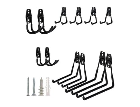 Gancho de parede de metal para armazenamento Gancho de bicicleta para pendurar na parede Gancho de armazenamento antiderrapante adequado para escadas e garagem Eluaihy