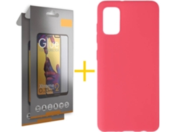 Kit Capa e 2 Películas Samsung Galaxy A51 5G SKYHE Full (Rosa)