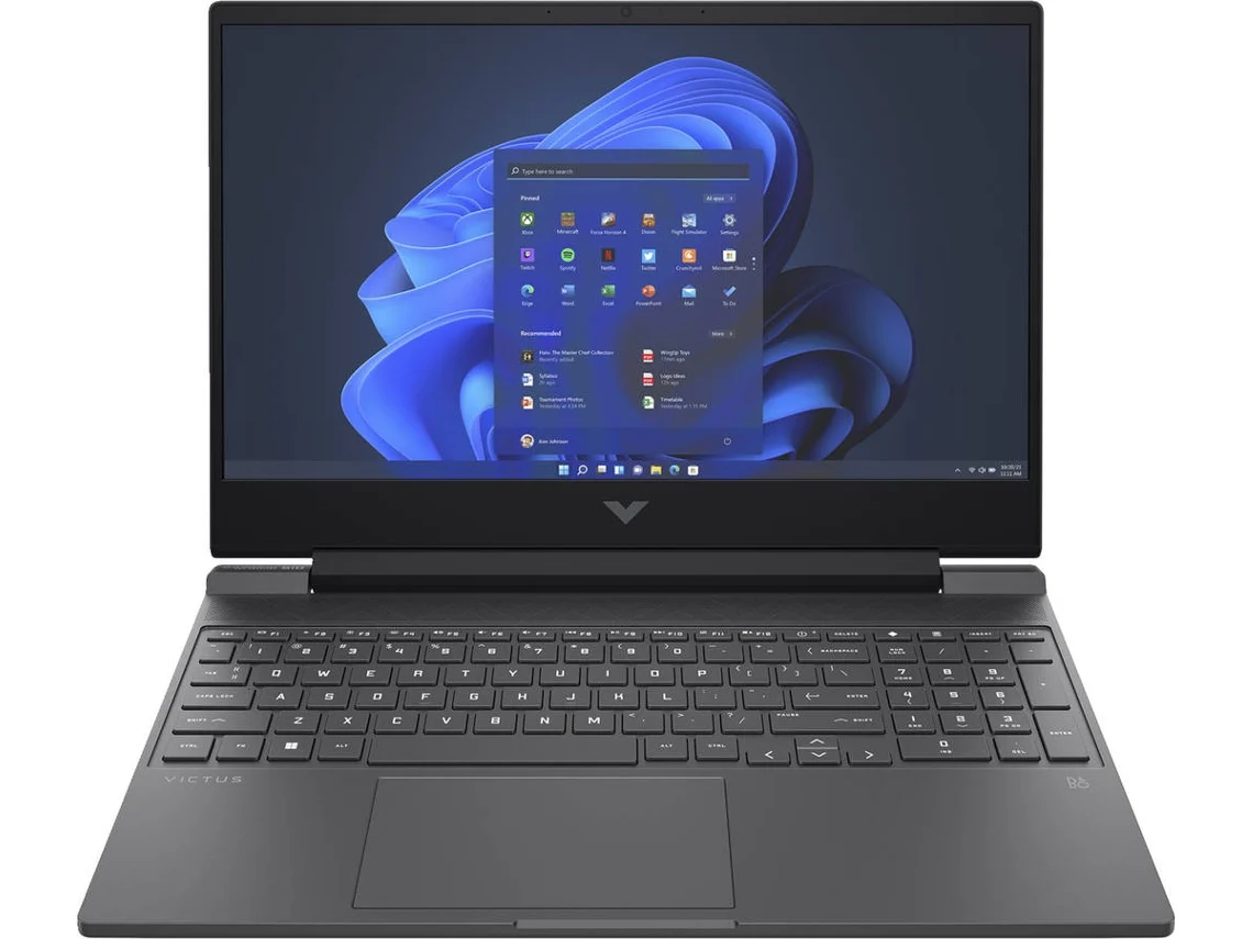 Portátil Gaming HP Victus 15-fb0021np (Outlet Caixa Aberta - AMD Ryzen 5 5600H - AMD Radeon RX 6500M - RAM: 16 GB - 512 GB SSD - 15.6'')