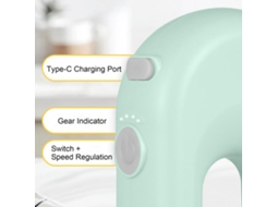 Batidora De Mão Sem Fio Elétrica 4 Velocidades Para Ovos Creme Bolo Batidor Vertical