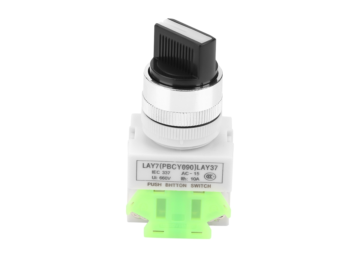 Interruptor Rotativo de 2 Posições Mantido Auto Bloqueio Lay37 10x/2 22mm