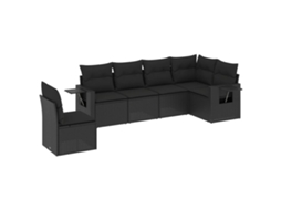 Garden Sofa Set, Garden Sofa Sets Vidaxl Preto Rattan / Vime (n/a)