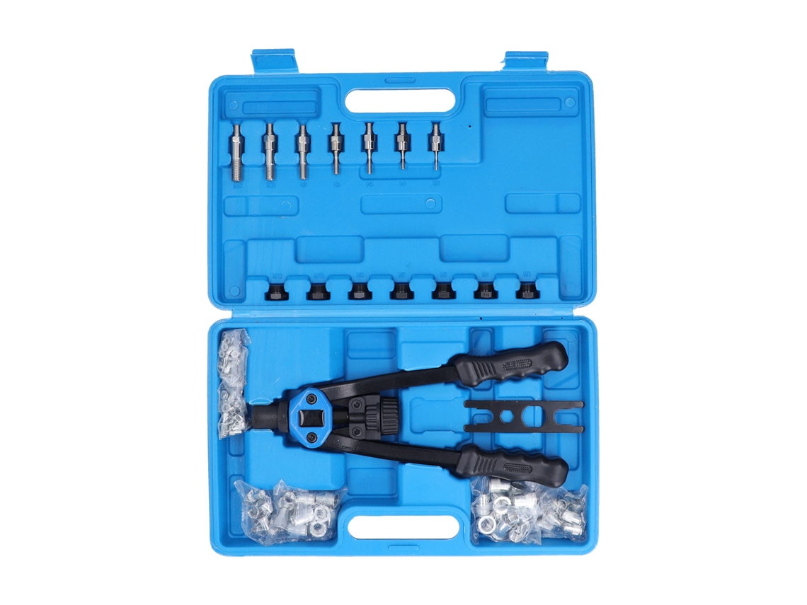 Pistola Manual De Rebite Cego Para Porcas Rivet (com Furos Métricos E Acessórios)