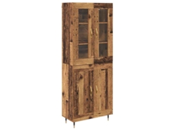 Buffê Montado na Parede Madeira Antiga 2 Peças 69,5x34x180 cm MAISON EXCLUSIVE