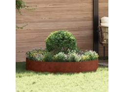 Vidaxl Anel De Vaso 5 Unid. Ferro Enferrujado 120 X 120 X 20 Cm