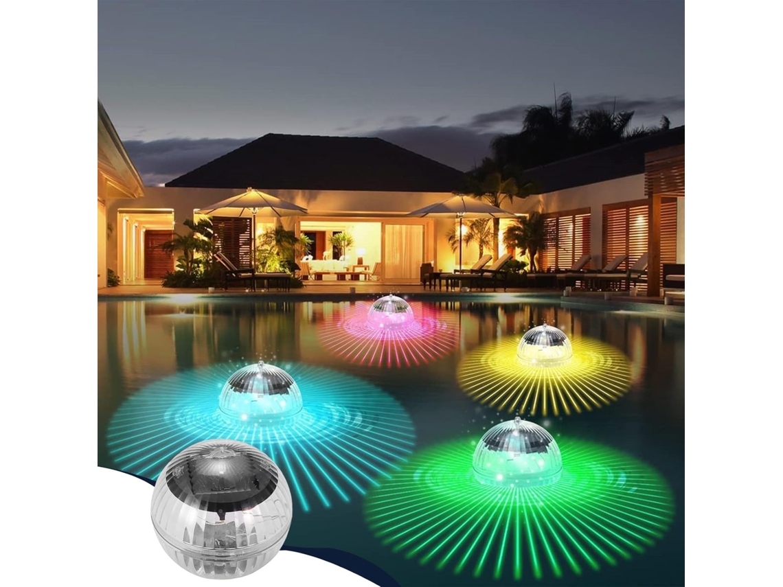 Luzes solares para piscina universais led rgb flutuantes com mudança de cor AQUAFORGE