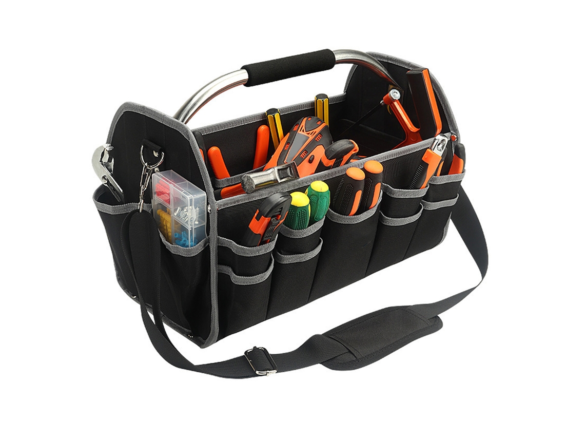 Bolsa de Ferramentas para Eletricista com Abertura Superior e Alça de Aço | S/MARCA