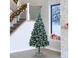 Vidaxl Árvore De Natal Artificial Verde 240 Cm Pvc, Aço E Plástico