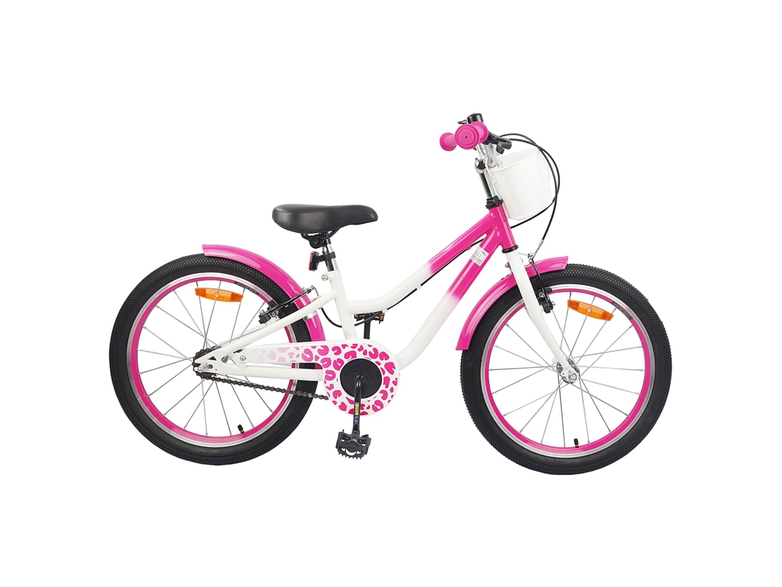 Vidaxl Bicicleta Infantil 18 Polegadas Para 5-7 Anos Rosa