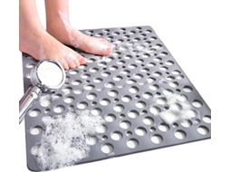 Tapete de Ducha Antideslizante 75x43cm Caucho Gris