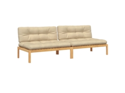Maison Exclusive - Sofás Centro Paletes P/ Jardim 2pcs C/ Almofadões Acácia Maciça