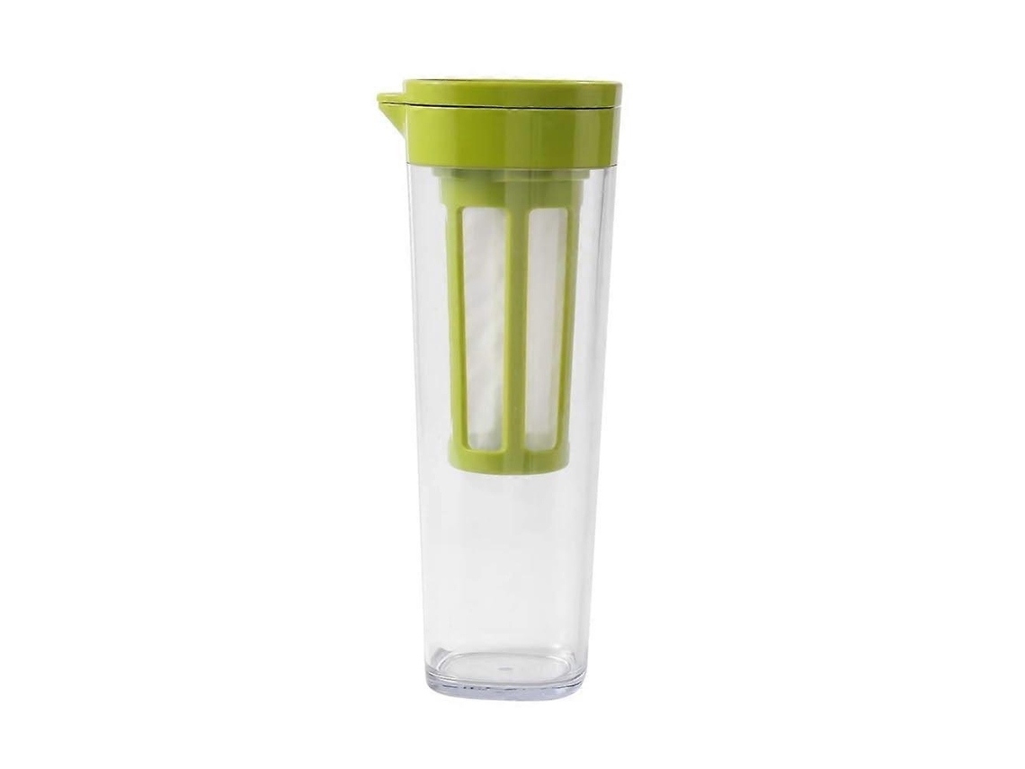 Jarra De Água De 1100ml Em Plástico Bpa Para Chá Gelado Com Infusor, Ideal Para Porta De Geladeira, Bebidas Quentes E Frias, Cor Verde.