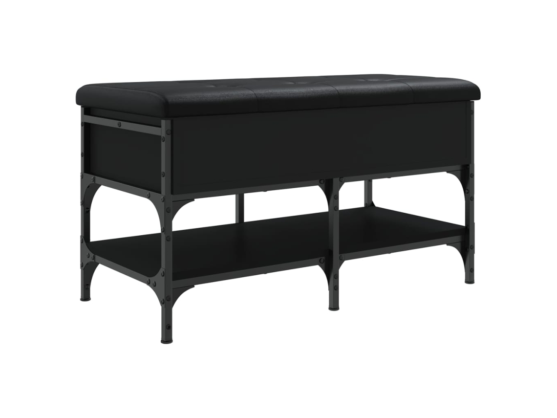 Shoe Bench, Shoe Benches Vidaxl Preto Madeira Processada (82 X 42 X 45 Cm)