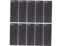 10 Folhas De Adesivos Multilíngues Para Teclado Com Letras Hebraicas E Inglesas Para Laptops E Computadores 10 Folhas De Adesivos Multi Gokoco