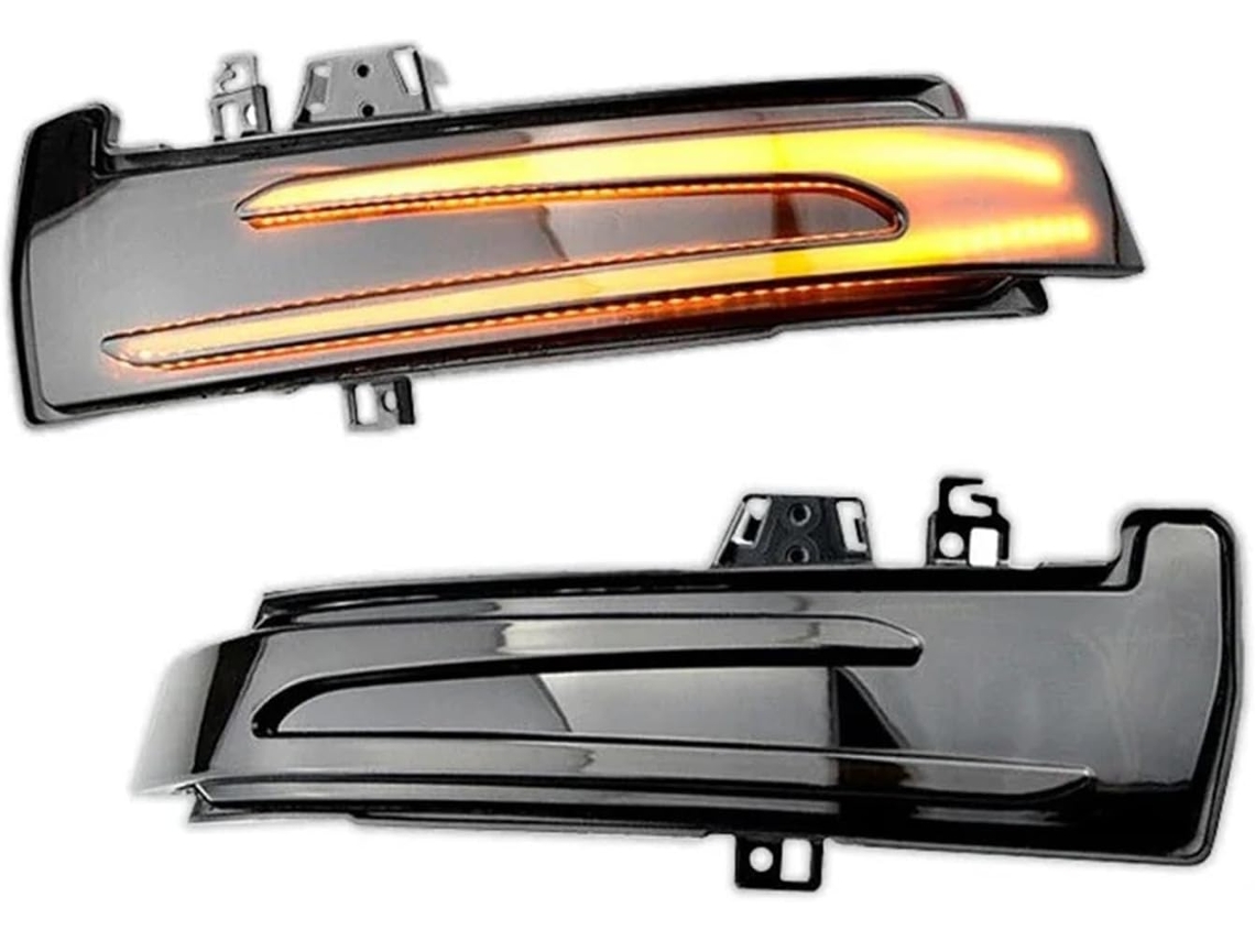 Piscas De Led, Indicadores De Direção Dinâmicos Em Led Âmbar Para Retrovisores Laterais Da Mercedes Benz Classe W204 Cla