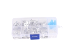 Kit com 90 conectores de cabo de latão galvanizado de 6,3 mm para terminais de crimpagem de fios elétricos.