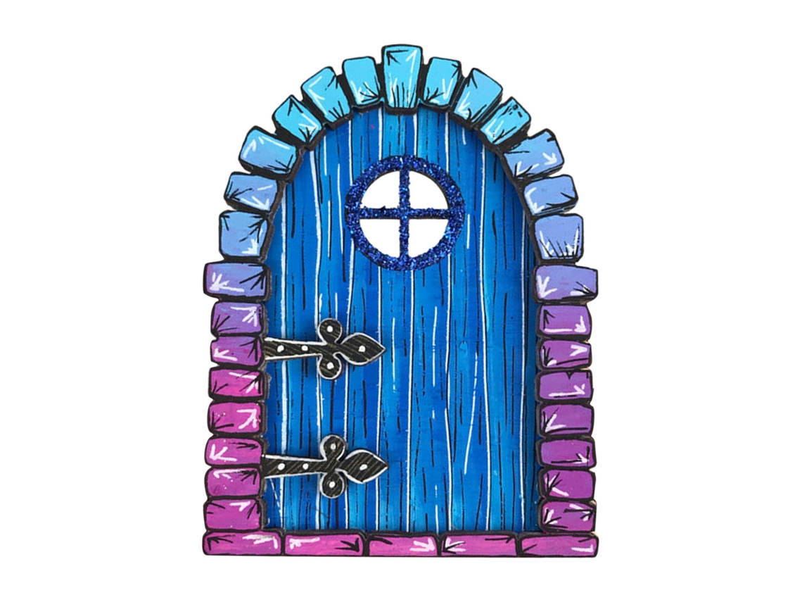 Porta De Fada Laxiscreed Decorativa Para Jardim - Ornamento Criativo Em Madeira Para Quintal