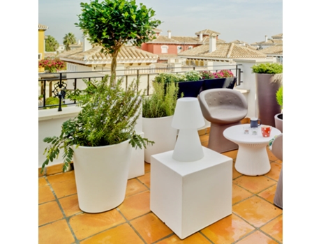 Mesa de Exterior MOBPF045BXNW (43 x 43 x 43 cm - Branco)