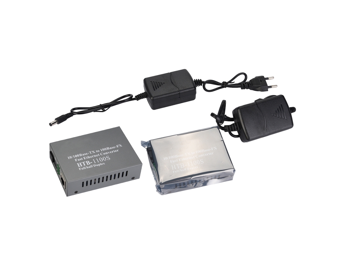 2 Peças 1 Par Conversor De Transceptor Óptico Sc 100m Modo Simples Fibra Simples 80km