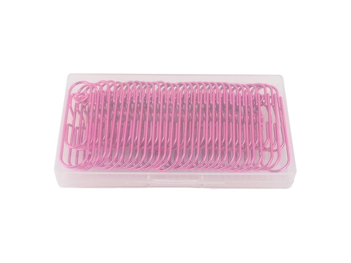30 Clips De Pluma De Metal Acero Inoxidable Multifunción Clip De Libro Portátil Rojo Rosa