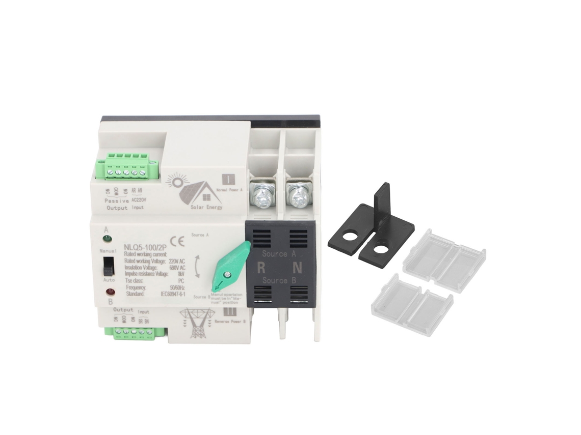Chave de Transferência Automática Dual Power Mini Ats 2p 100a Ac220v SH/MARCA