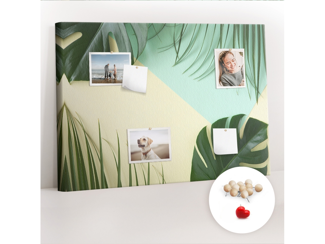 Quadro De Cortiça Folhas De Monstera Para O Escritório Espelharte (100x70 Cm)
