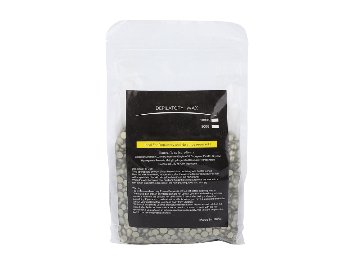 Pérolas de cera dura para depilação indolor, 500g, com cobre, para o corpo todo.