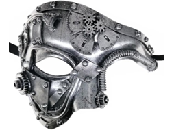 Máscara Veneziana Ciborgue Metálica Steampunk, Máscara De Baile De Máscaras Para Halloween