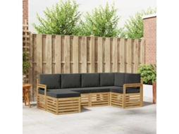 Vidaxl Conjunto De Sofás Para Exterior 6 Unid. Branco E Antracite