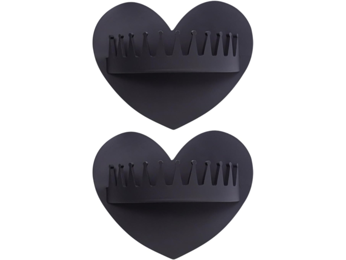 2x Suporte De Parede Silicone Para Chuveiro Com Ventosa, Preto