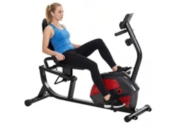 Bicicleta Ergométrica Encosto 8 Níveis Resistência Volante Lcd Assento Ajustável