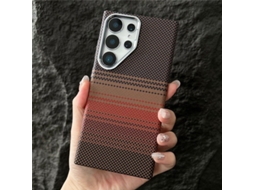 Capa Hexinyigjly Para Samsung S25 Ultra, Compatível Com Magsafe, Fibra Aramid 600d, Proteção Militar