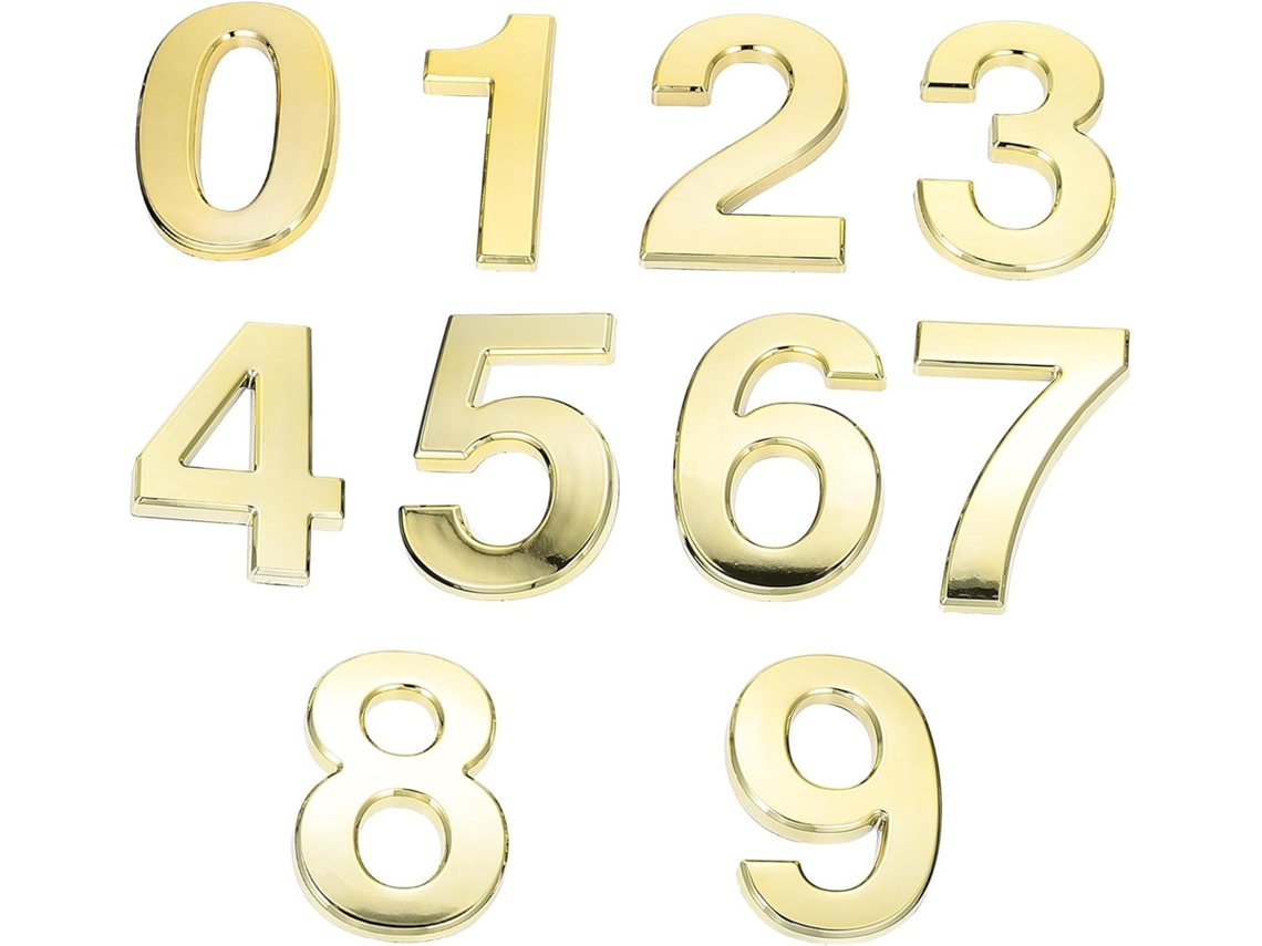 Toyvian Conjunto De 10 Placas Numeradas Autoadesivas Apartamentos E Caixas Correio, Em Plástico Abs Impermeável