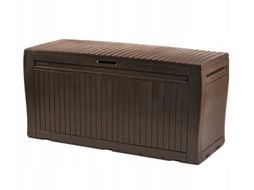 Caixa de armazenamento Keter Kadax para varanda e jardim, 270 L, com rodas, para terraço