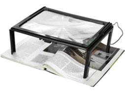 Lupa De Aumento 3x Com 4 Leds Para Iluminação Uniforme Da Área De Leitura, Dobrável Para Leitura Com Gokoco