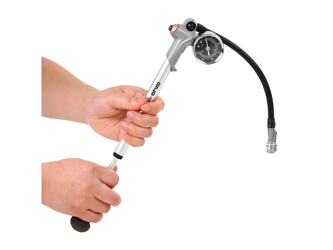 Bomba De Choque Para Bicicleta Mtb Com Manômetro 300psi Para Suspensão Dianteira E Garfo Com Válvula Schrader