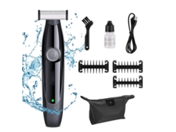 Aparador e Barbeador Elétrico Aparador Úmido e Seco À Prova D'Água Ipx7 para Rosto Corpo Barba Cabelo Bigode com 3 Pentes 1 Mm 3 JEDBESETZT