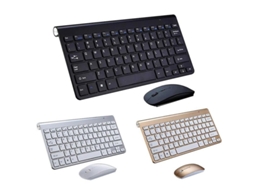 Mini Teclado Sem Fio Bluetooth E Conjunto 2.4ghz 3a Alimentado Por Bateria 1200 Dpi Ultrafino Slowmoose