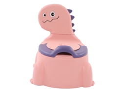 Mali vaso Sanitário para Bebê Dinossauro Moderno Treinamento Ergonômico Base Borracha Rosa