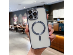 Capa Para Iphone 17 Com Revestimento Eletroplástico Magnético E Macia.