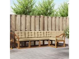 Vidaxl Conjunto De Sofás Para Exterior 5 Unid. Natural E Bege