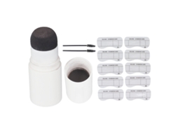 Kit De Pó Para Sobrancelhas Preto Com 10 Estênceis Para Mulheres