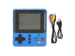 Primerox console de Jogo Portátil Mini com Tela Colorida 3.0 Polegadas, Suporta Conexão com Tv, Azul, Single Player