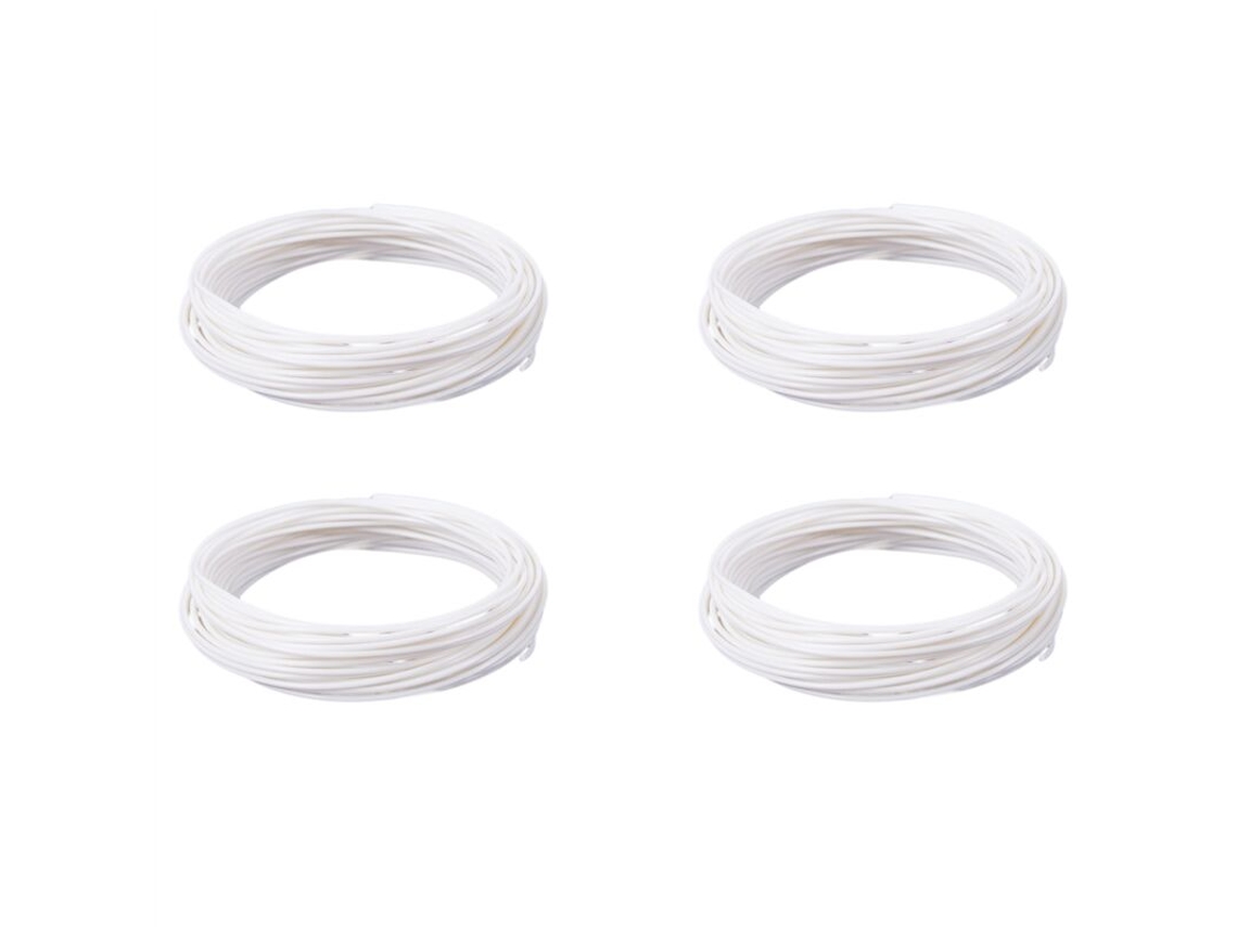 4 Rolos De Filamento Pla Branco Para Caneta 3d, 1,75 Mm De Diâmetro, 10 M De Comprimento