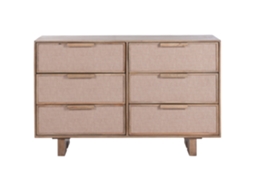 Cômoda com Puxadores de Rattan, 133x43x85cm ALEXANDRA HOUSE LIVING