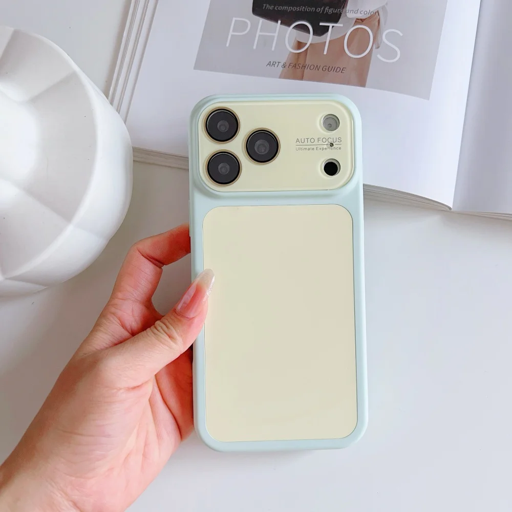 Capa Para Celular (amarela, Iphone 17), Protetor De Câmera Em Vidro Temperado, Estrutura Resistente A Impactos E Capa Traseira Rígida.